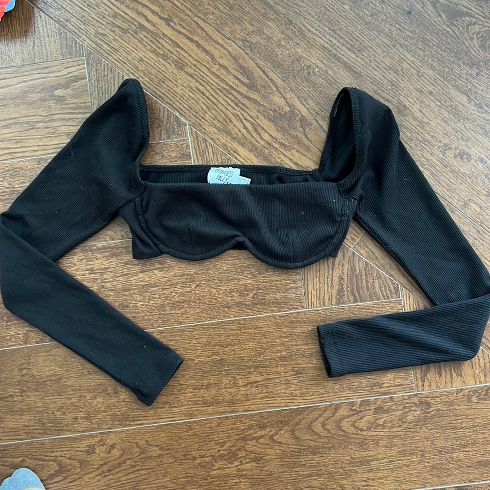 Cropped long sleeve corset